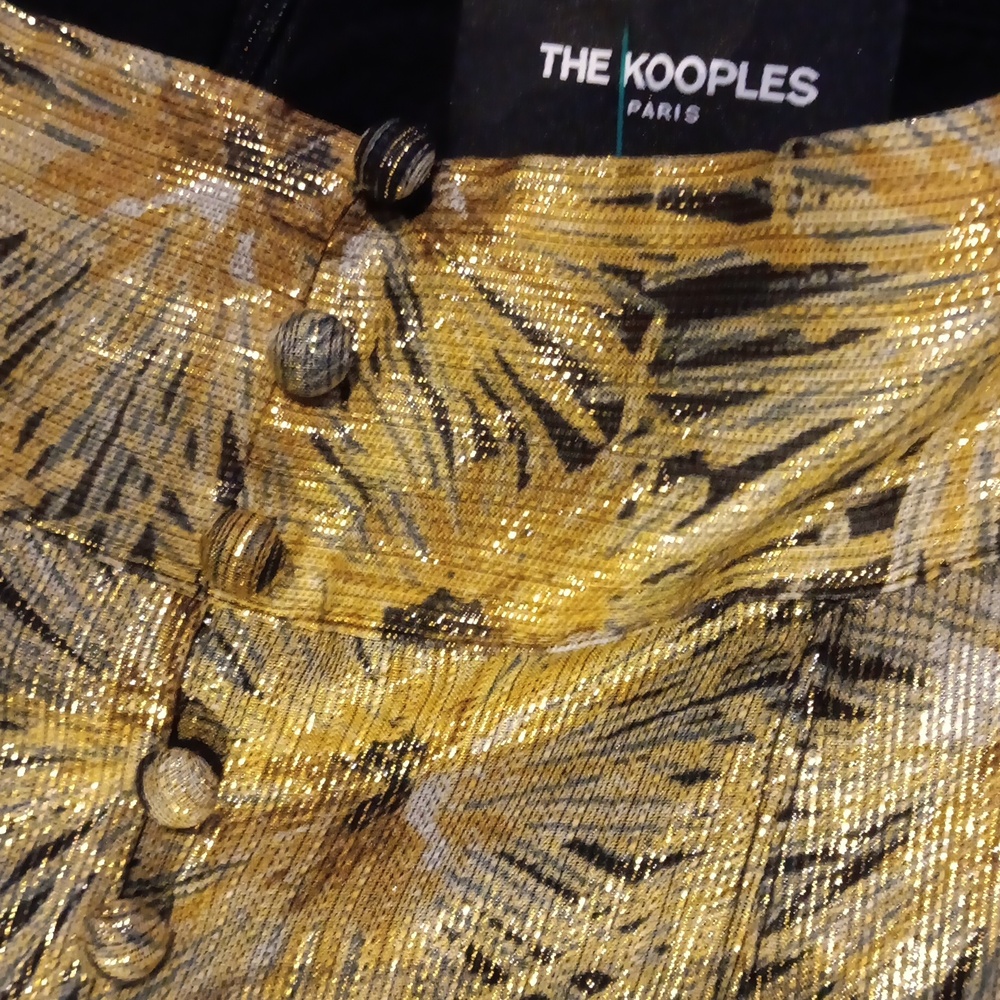 The Kooples Long Flowing Skirt with Golden Motif